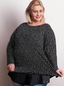 1pc Plus Size Women's Inner Layered Skirt, Covering Butt Knee Length Basic Underskirt, Versatile For Daily Wear - Black - View 2