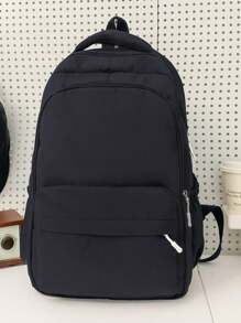 Vielseitiger Rucksack in Uni-Farbe für Frauen, großes Fassungsvermögen, einfache mehrfache Fächeraufteilung, Reiserucksack, funktionell als Schulrucksack, wasserdicht, für Business-Lässig und Modisch, Tready Rucksack, Tasche für Schule, Schulmaterial, Schulanfang, Schulranzen, großes Volumen, geeignet für Teenager Mädchen Studenten, Jungen und Herren, perfekt für Schulanfang, erster Schultag, Universität, Mittelschule, Oberschule, Outdoor, Reisen, Ausflüge