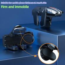 2pcs Black And Red Game Auxiliary Buttons Six-Finger Linkage For Eating Chicken Gamepad Buttons Physical Mechanical Buttons For Mobile Game Without Battery