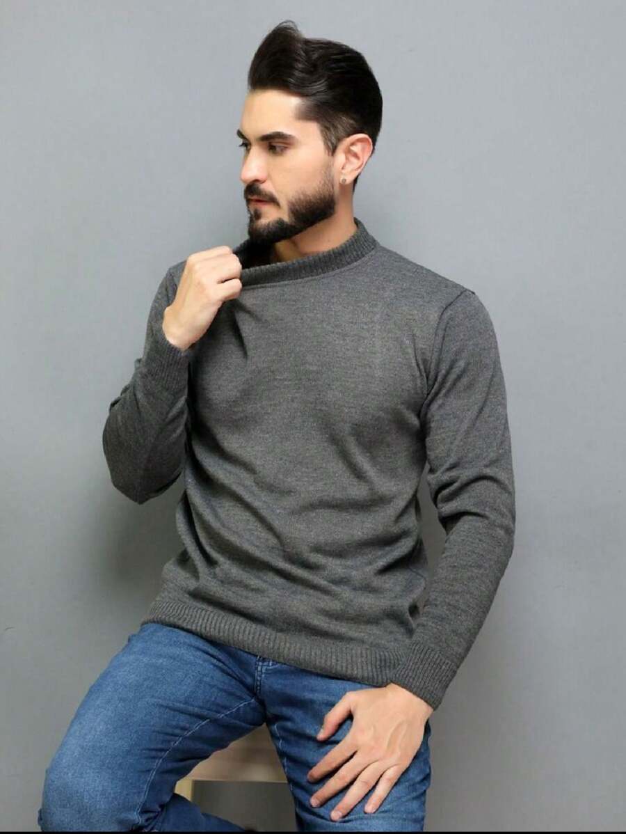 Men Sweaters - Gris Oscuro - Ver 1