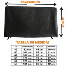 Capa Para Tv Monitor Smart Led Lcd Corino Impermeável Flanelado Antipoeira 32 a 55 Polegadas - Preto - Visão 2