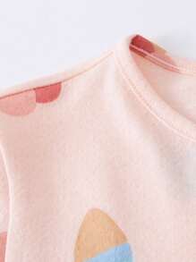 mini bala Pijama de verano de algodón transpirable para niño en casa - Rosa - Ver 8