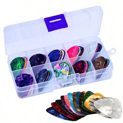 6-50 Stücke in einer Schachtel, 0,46 mm Sailulu Gitarren Plektren mit zufälligem Motiv, Cartoon Pick-Set für Gitarre, Ukulele, Bass und andere Musikinstrumente Zubehör