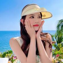 Summer Cooling Fan Hat With Built-In Fan Outdoor Women Sunscreen Visor Cap Sun Hat - White - View 4