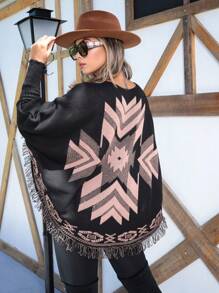 Poncho de tricô