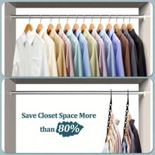 5/10 unidades Perchas mágicas ahorradores de espacio, organizadores de perchas, perchas de plástico resistente para ropa pesada, almacenamiento para tiendas de ropa, decoración, decoración de festivales, decoración de habitaciones, decoración del hogar, decoración de dormitorios, primavera, minimalista, blusas de verano