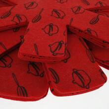 15 Piezas Separadores y protectores para sartenes y ollas, almohadillas para evitar deslizamientos y rayones de los utensilios de cocina - Rojo - Ver 5