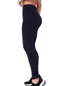Women Sports Leggings - 黑色 - 查看 3