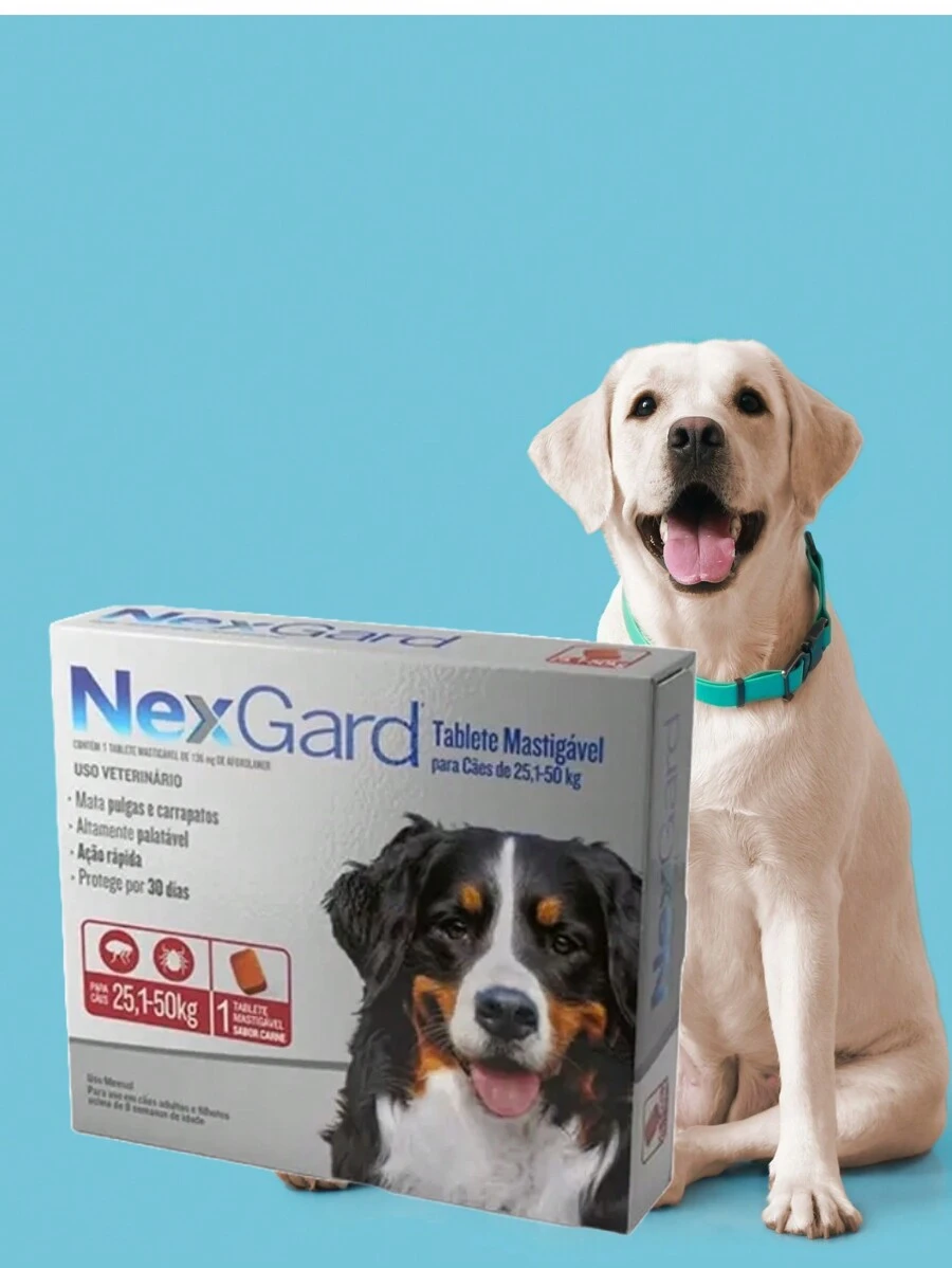 NEXGARD CÃES 25,1KG A 50KG 1 TABLETE PARA PET CACHORRO