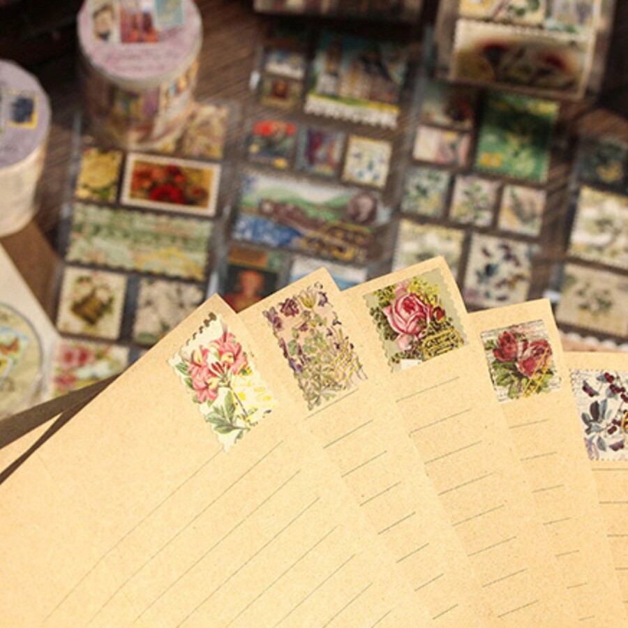 1 Roll Vintage Gold Stamping Journal Tape Waste Disposal Cut Film