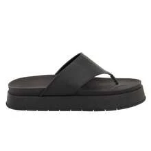 Sandália Feminina Flatform Asa Delta Tiras Largas Plataforma Flat Moda Fashion - Preto - Visão 4