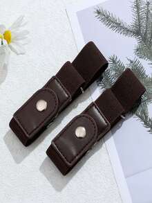 2入組彈性無痕腰帶-舒適彈性，無扣設計，休閒款式-適用於兒童 - 2件裝 - 查看 5