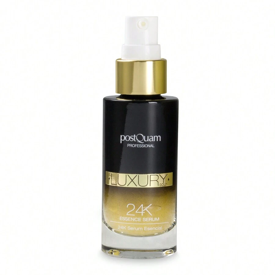PostQuam Siero Facciale Per Donne 24K Luxury Gold Essence Anti-Rughe Con Effetto Tensore Con Acido Ialuronico E Oro Colloidale - Fornisce Idratazione, Ridensificazione Delle Linee Di Espressione E Luminosità - Siero Adatto A Tutti I Tipi Di Pelle - 30 Ml - Consegna in 3-5 Giorni