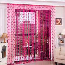 Living Room Decoration Partition Doorway Romantic Small Heart-Shaped Thread Curtain Wedding Window Heart Door Curtain Korean Style Gauze Curtain Heart-Shaped Thread Curtain Partition Curtain Romantic Wedding Decoration Window Curtain - 100*200 - View 3