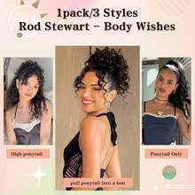 DZfirst Pferdeschwanz-verlängerung, Kordelzug, Lockiger, Gewellter Pferdeschwanz Für Künstlichen Clip-in-pferdeschwanz, Schwarzes, 18 Zoll Großer, Synthetischer, Langer, Lockiger, Flauschiger Pferdeschwanz Für Den Täglichen Gebrauch