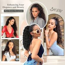 DZfirst Pferdeschwanz-verlängerung, Kordelzug, Lockiger, Gewellter Pferdeschwanz Für Künstlichen Clip-in-pferdeschwanz, Schwarzes, 18 Zoll Großer, Synthetischer, Langer, Lockiger, Flauschiger Pferdeschwanz Für Den Täglichen Gebrauch