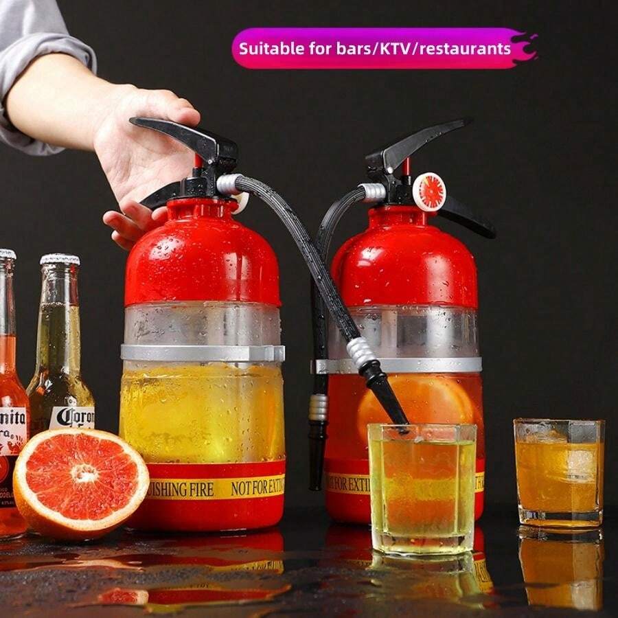 Nightclub Alcohol Dispenser With Hand Operated Fire Extinguisher Shaped nightclub-alcohol-dispenser-with-hand-operated-fire-extinguisher-shaped
