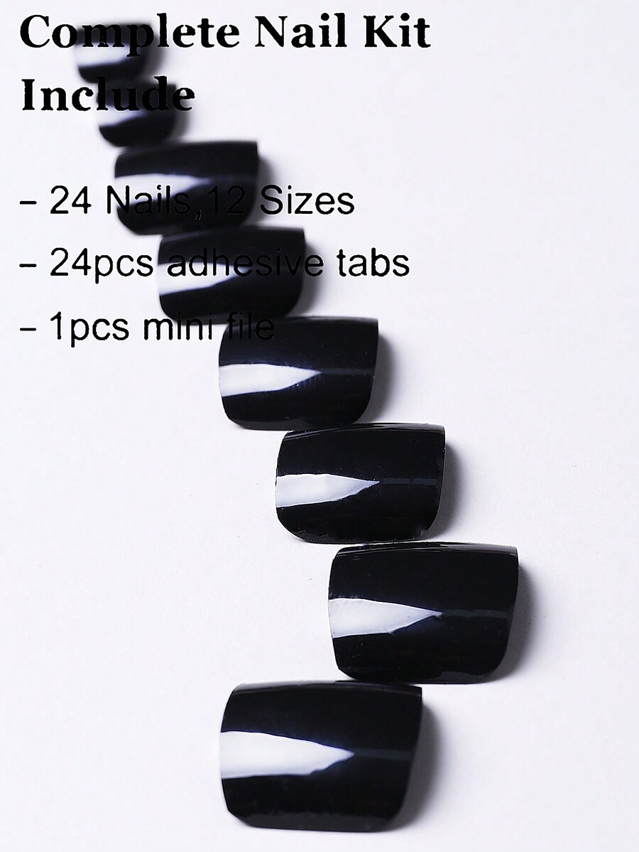 Instantly Transform Your Manicure With The 24Piece Stunning Black