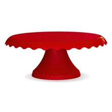 Kit Com 2 Unidades Boleira Cake Renda 19 Cm Várias Cores Cor:Vermelha