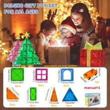 磁性积木套装,适合女孩男孩幼儿玩具,适合 3-4 岁幼儿的感官玩具,适合 3-8 岁儿童的磁性积木,鼓励孩子创造力,磁性积木,儿童玩具,玩具,磁性积木,男孩玩具,女孩玩具,儿童玩具,男孩玩具,磁性积木 - 彩色 - 查看 11