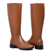 Women Knee-High Boots - 鏽棕色 - 查看 4