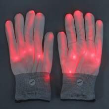 Halloween LED Light-Up Gloves For Bar Club Party Role Playing Props, Easter Mask Accessories, Shiny Gloves - Multicolor - View 13
