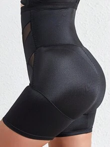 Women High-Waist Mesh Splicing Sculpting Panties With Tummy Control, Butt Lifting, Waist Cinching And Anti-Glare Properties (Suitable For Postpartum Recovery And Preventing Slipping)