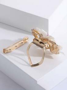 1 pezzo Elegante e delicato spilla a forma di giglio fiorito con intarsi lucidi, adatta per uso quotidiano e San Valentino