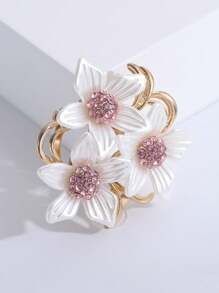 1 pezzo Elegante e delicato spilla a forma di giglio fiorito con intarsi lucidi, adatta per uso quotidiano e San Valentino