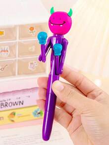 1pc Creative Boxing Ballpoint Pen For Students, Color Random, Funny And Interactive Decompression Blue Ball Pen, Ideal Stationery For Halloween And Christmas - Multicolor - View 6
