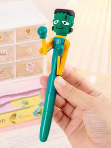 1pc Creative Boxing Ballpoint Pen For Students, Color Random, Funny And Interactive Decompression Blue Ball Pen, Ideal Stationery For Halloween And Christmas - Multicolor - View 3