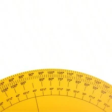 Semi-Circle Ruler ABS Material Profile Multi-Function Measuring Angle Ruler Angle Measuring Ruler - Yellow - View 3