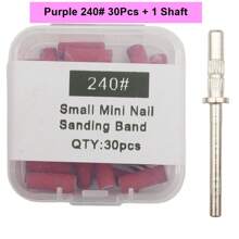 Bộ 30 miếng chà nhám móng tay mini 3.1mm kèm mũi khoan móng tay 3/32" dùng để chà nhám da chết, vết chai, loại bỏ gel móng tay - Nhiều màu - Xem 12