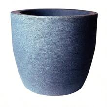 Kit de 3 Vasos de Planta Polietileno Grafiato Coluna cone Para Decoração Jardim e Casa - Azul - Visão 6