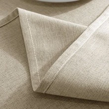 Thick Linen Tablecloth, With Oil-Proof & Stain-Proof Features. Solid Color, Minimalist Design, Suitable For Decoration Of Dining Table/Coffee Table.