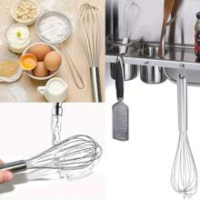 1pc Stainless Steel Multifunctional Manual Egg Beater, Cream & Egg White Whisk, Handheld Mixer, Small Kitchen Baking Tool