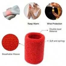 1 Stück Schweißabsorbierendes Sportarmband, Handgelenkstütze Für Outdoor-fitness-basketball, Frottee-armband Mit Handgelenkstütze