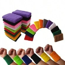 1 Stück Schweißabsorbierendes Sportarmband, Handgelenkstütze Für Outdoor-fitness-basketball, Frottee-armband Mit Handgelenkstütze