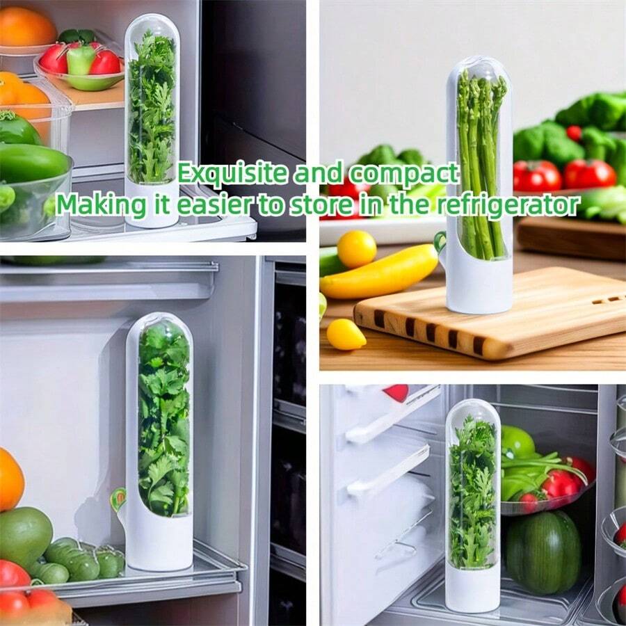 1pc Herb Saver Pod Refrigerator Vegetable Preservation Bottle Fresh