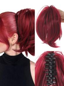Synthetic Curly Hair Bun Chignon Messy Elastic Band Scrunchies Updo Hairpieces Extensions For Women Cover Ponytail Extension Grasping Short Ponytail Red 99J