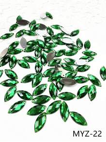 50 piezas de piedras de acrílico decorativas de doble agujero con forma de cuadrado, gota de agua y redondas en color AB 7 * 15 para coser en prendas, vestidos de novia y accesorios de ropa DIY - 7*15 - Ver 19