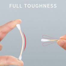 100支/500支双头一次性棉签，适用于婴儿、卸妆、伤口清洁、耳垢清除。 - 彩色 - 查看 7