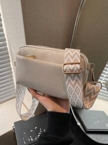 Mini Minimalist Plain Crossbody Bag, Fashion PU Shoulder Bag, Women Casual Handbag And Phone Wallet