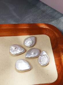 1 Piece White Faux Pearl Loose Beads For Necklace Or Bracelet Making