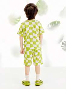 mini bala Pijama de verano de algodón transpirable para niño en casa - Verde - Ver 2