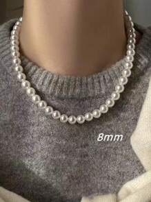 Simple And Luxury, Fashionable Collarbone Chain, French Light Luxury Pearl Necklace, Unique And Versatile Necklace For Women, Latest Fashion Accessory