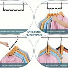 5/10 unidades Perchas mágicas ahorradores de espacio, organizadores de perchas, perchas de plástico resistente para ropa pesada, almacenamiento para tiendas de ropa, decoración, decoración de festivales, decoración de habitaciones, decoración del hogar, decoración de dormitorios, primavera, minimalista, blusas de verano