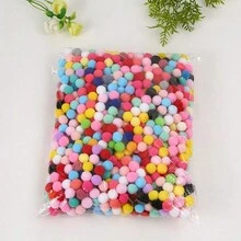 20g Pompones esponjosos de 8-30mm de elasticidad alta y suave, de color aleatorio, para manualidades, decoración del hogar, juguetes cosidos a mano, decoración para bodas para niños - Multicolor - Ver 10