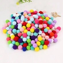 20g Pompones esponjosos de 8-30mm de elasticidad alta y suave, de color aleatorio, para manualidades, decoración del hogar, juguetes cosidos a mano, decoración para bodas para niños - Multicolor - Ver 11