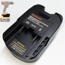 DM18AR Battery Adapter Fits Ridgid AEG 18V Cordless Tool, Convert Dewalt 18V/20V Max XR Li-Ion Battery Or Milwaukee M18 18V Li-Ion Battery To Ridgid 18V Li-Ion Battery- Adapter Only - Black - View 8